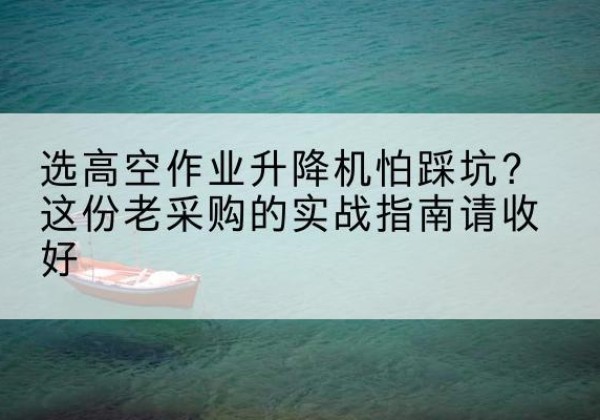 宁陕高空作业升降机厂家推荐-选高空作业升降机怕踩坑？这份老采购的实战指南请收好